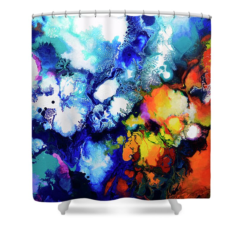 Heaven Shower Curtain featuring the painting The Beauty in Contrast by Sally Trace