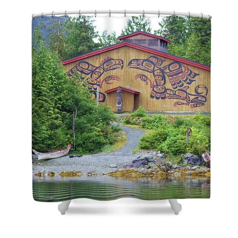 Klemtu Shower Curtain featuring the photograph The Big House by Fred Bailey