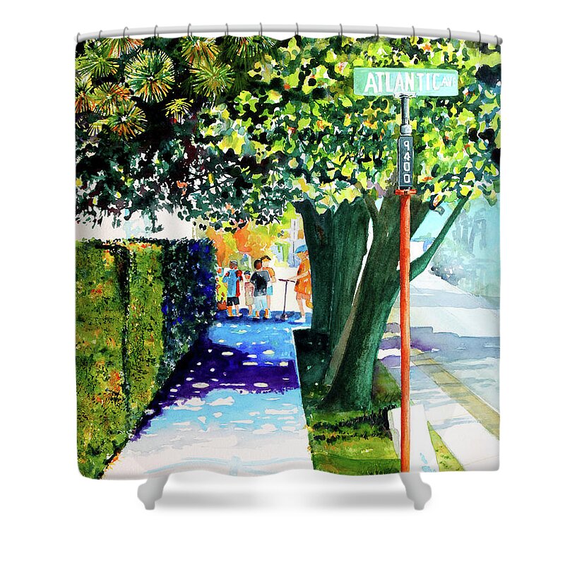Summer Shower Curtain featuring the painting The Boys of Summer by Phyllis London