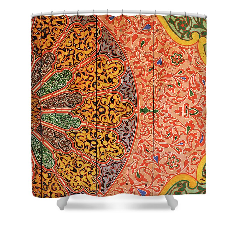 Ceiling Shower Curtain featuring the photograph The Ceiling Of The Bahia Palace by Massimo Pizzotti