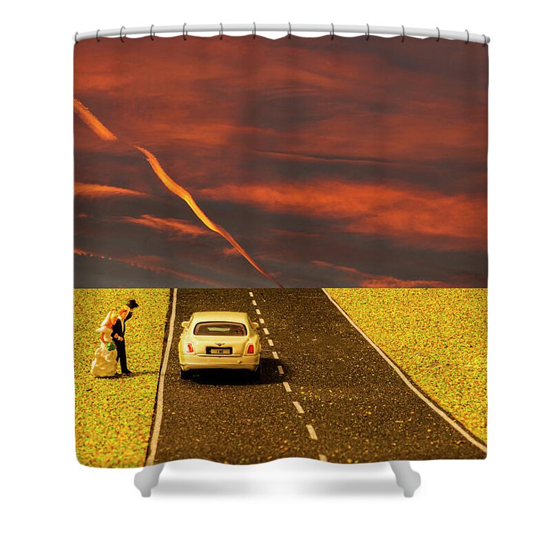 Wedding Shower Curtain featuring the photograph The Dawn Of A Marriage by Steve Purnell