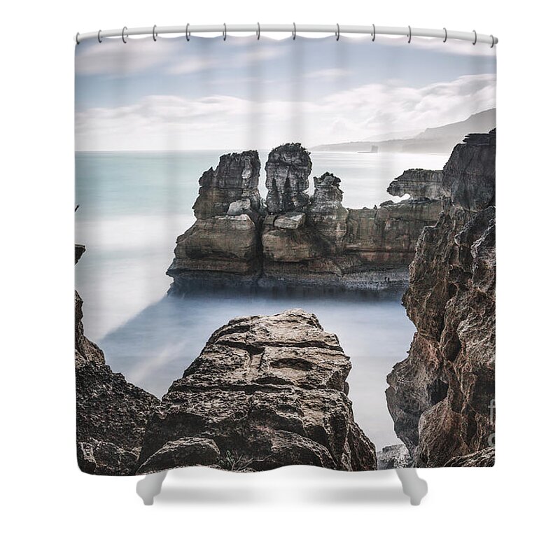 Down The Cliff Shower Curtains
