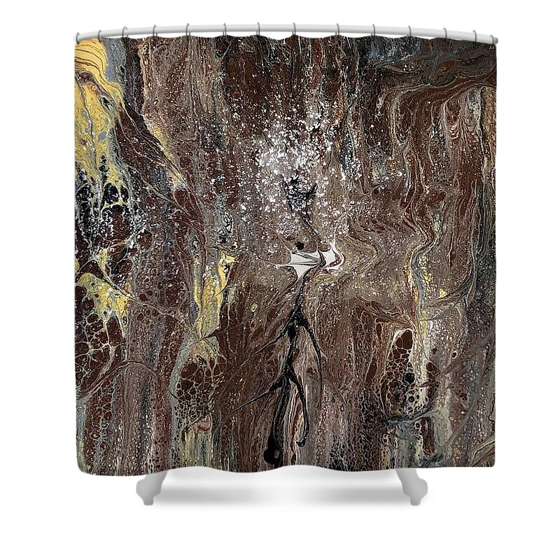Tree Shower Curtain featuring the painting The Great Tree by Cynthia King