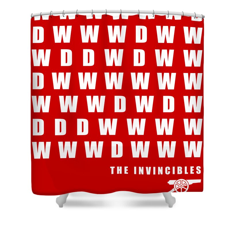 World Cup Shower Curtain featuring the painting The Invincibles - arsenal by Art Popop