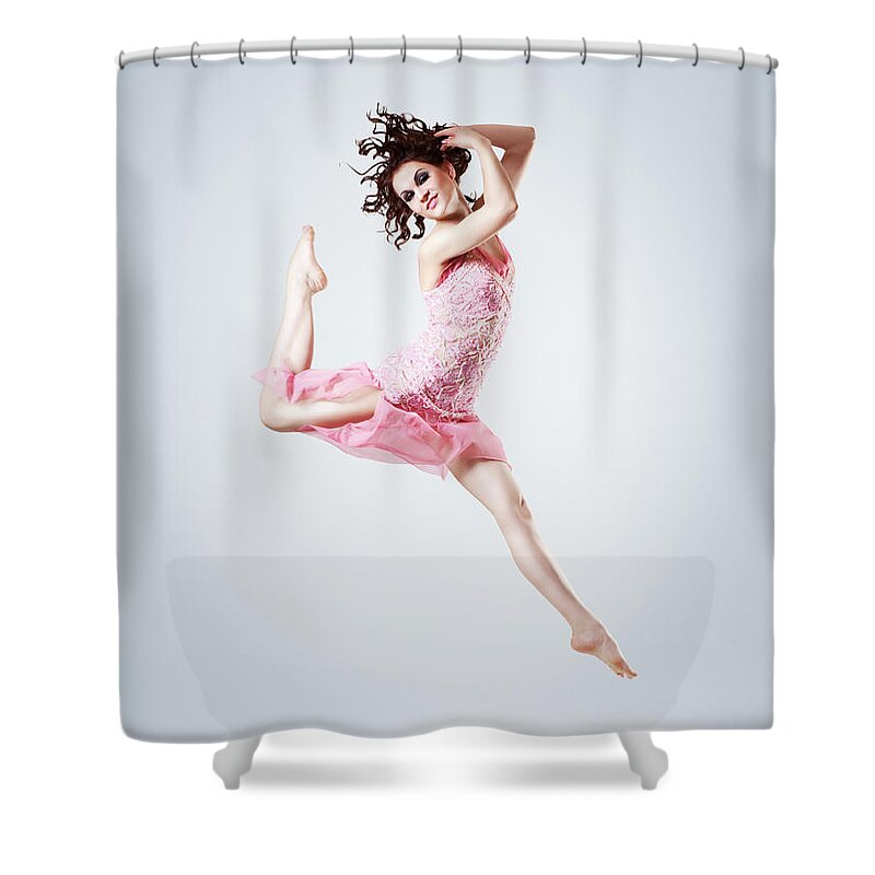 Ballet Dancer Shower Curtain featuring the photograph The Jumping by Kristinagreke