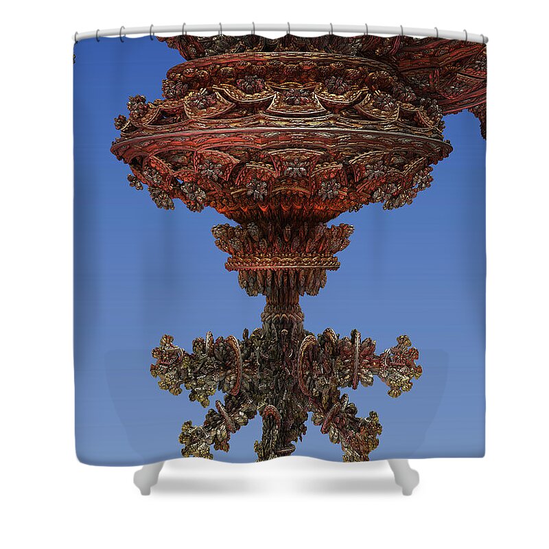 Lamp Shower Curtain featuring the digital art The Lamp by Bernie Sirelson