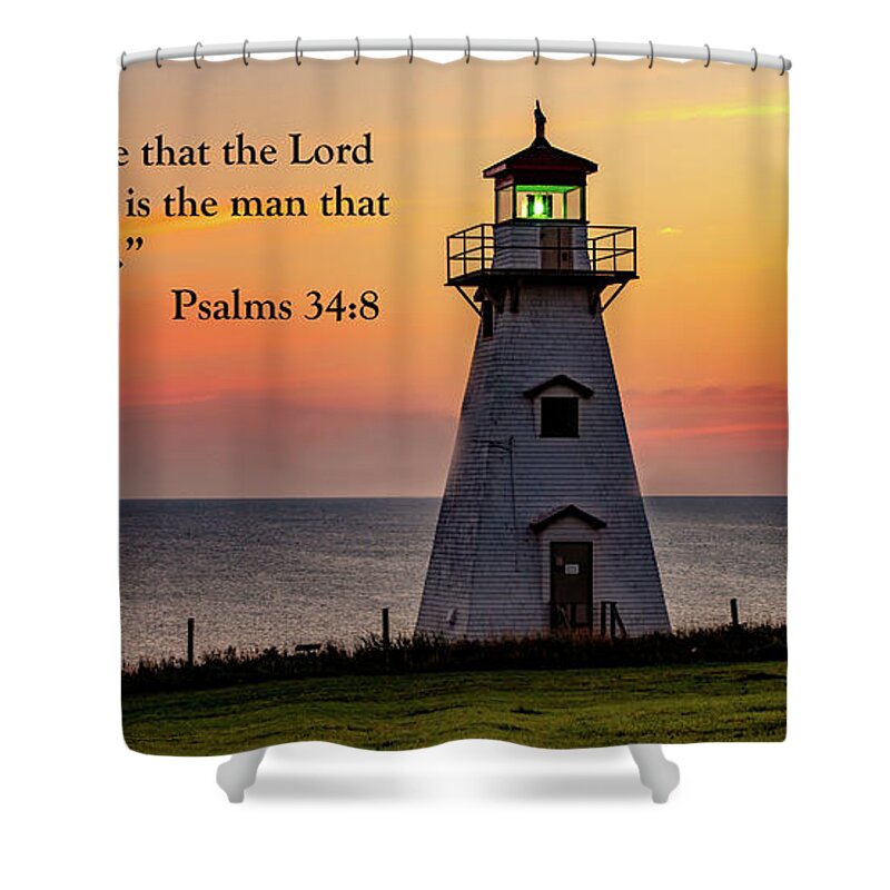 Canada Shower Curtain featuring the photograph The Lord is Good by Marcy Wielfaert