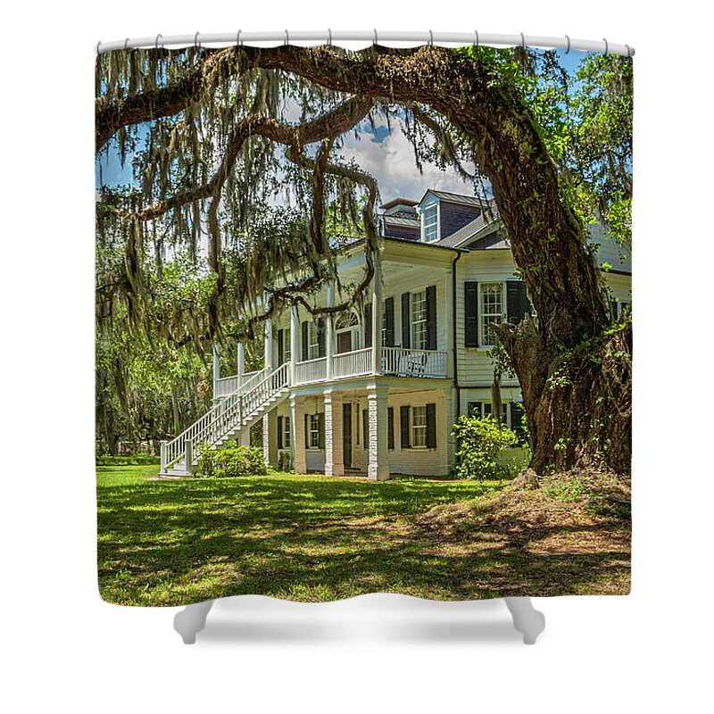 Manor House Shower Curtain featuring the photograph The Manor 2019-05 06 by Jim Dollar