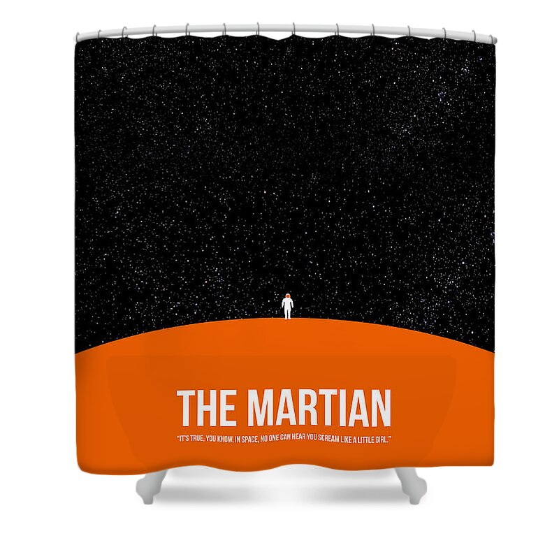 The Martian Shower Curtain featuring the digital art The Martian by Naxart Studio