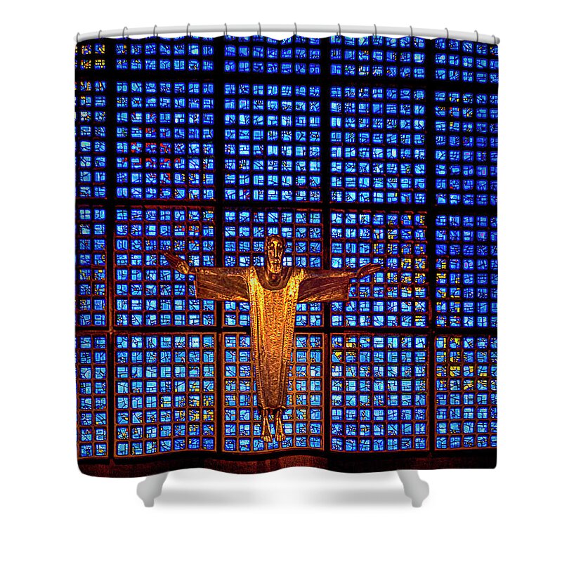 Endre Shower Curtain featuring the photograph The Modern Berlin Cathedral by Endre Balogh