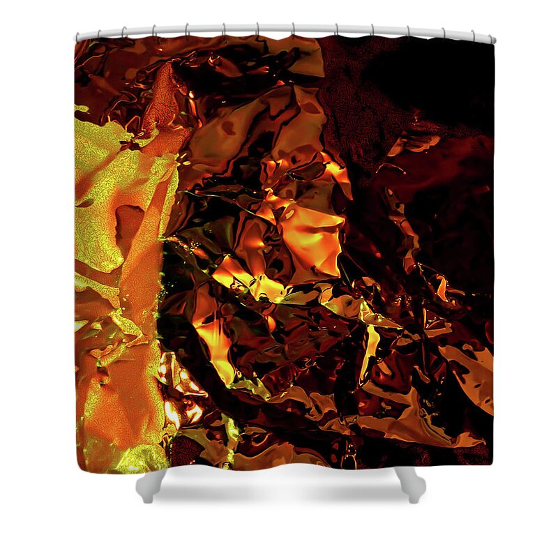 Abstract Shower Curtain featuring the digital art The Monkey Prince by Liquid Eye