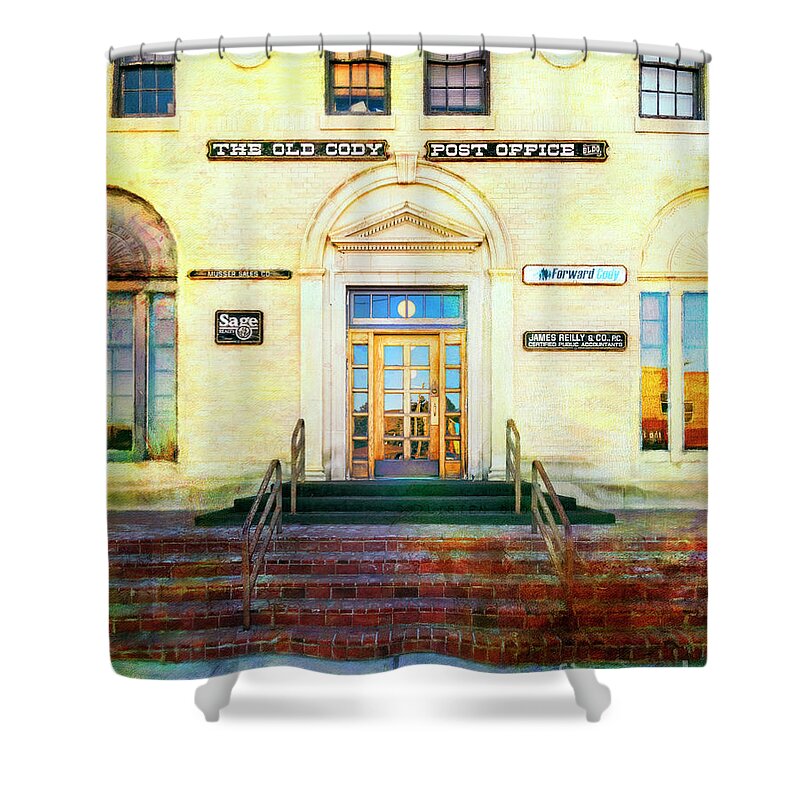 Cody Shower Curtain featuring the photograph The Old Cody Post Office by Craig J Satterlee