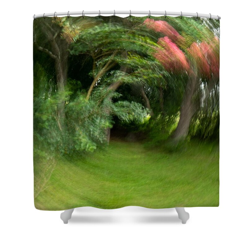 Abstract Shower Curtain featuring the photograph The Path Ahead by Ivars Vilums