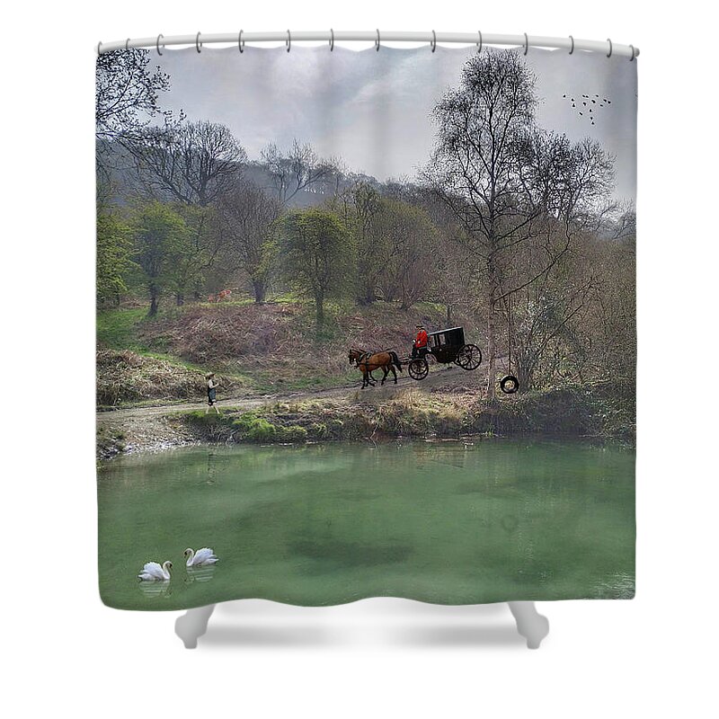 2d Shower Curtain featuring the photograph The Pond by Brian Wallace