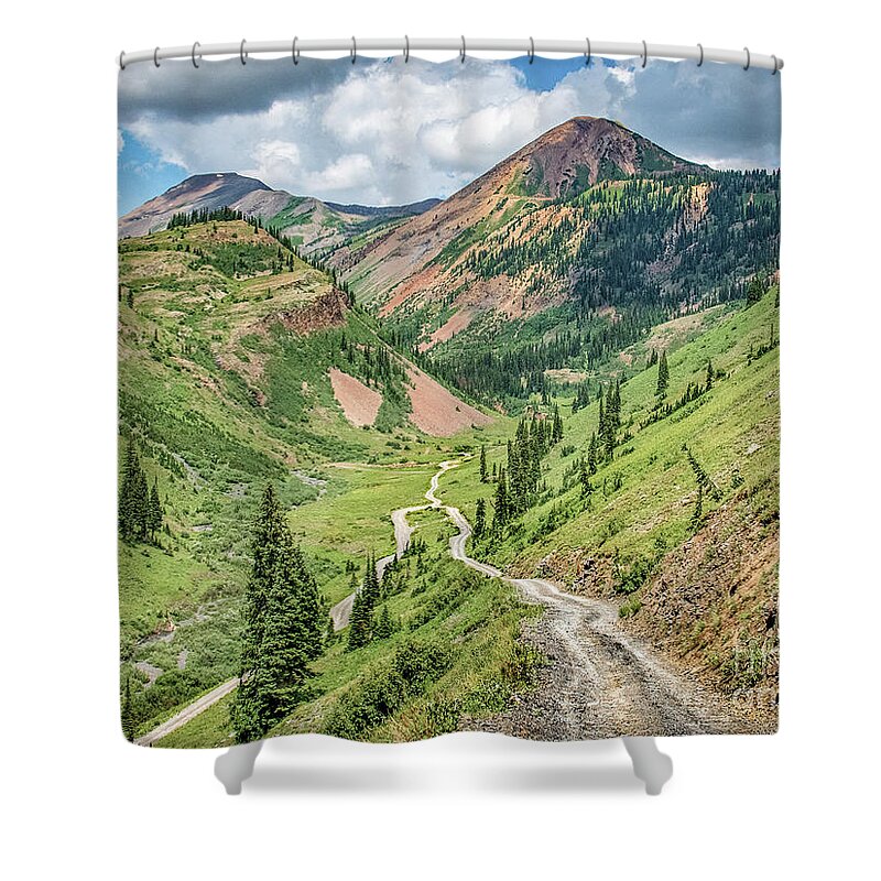 Road Shower Curtain featuring the photograph The Road Less Traveled by Melissa Lipton