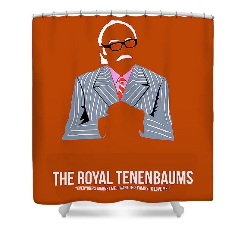 The Royal Tenenbaums Shower Curtain featuring the digital art The Royal Tenenbaums by Naxart Studio
