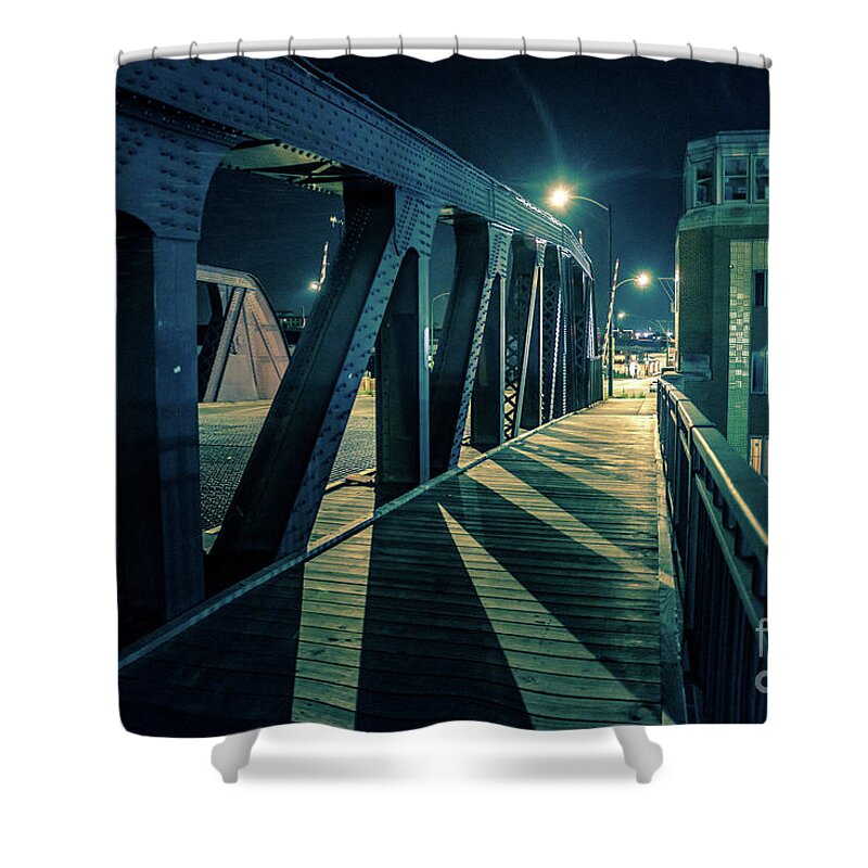 Bridge Shower Curtain featuring the photograph The Shiny Tower by Bruno Passigatti