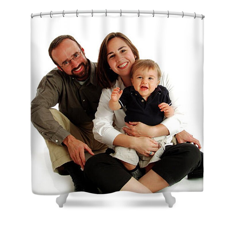 Studio Work Shower Curtain featuring the photograph The Snyder Family by Alan Hausenflock