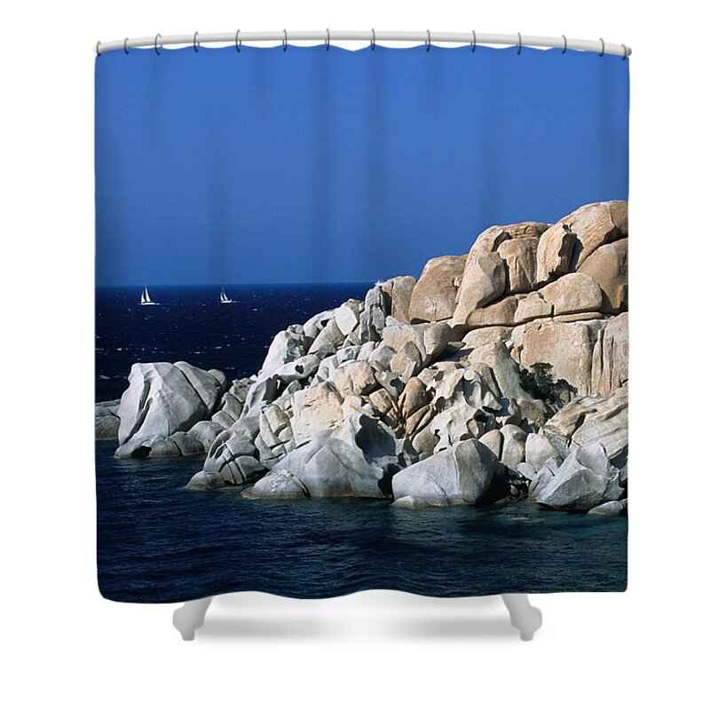 Seascape Shower Curtain featuring the photograph The Spectacular Rocky Coast Of Capo by Dallas Stribley