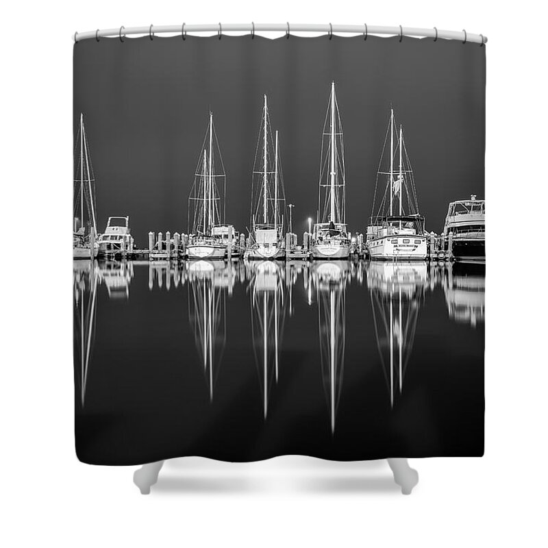 Harbor Shower Curtain featuring the photograph The Stillness by Christopher Rice