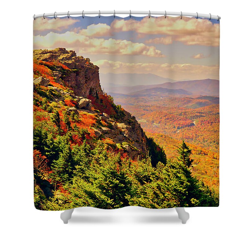 Fall Shower Curtain featuring the photograph The Summit in Fall by Meta Gatschenberger