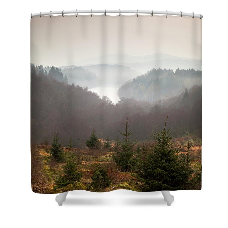 Scotland Shower Curtain featuring the photograph The Trossachs by Empato