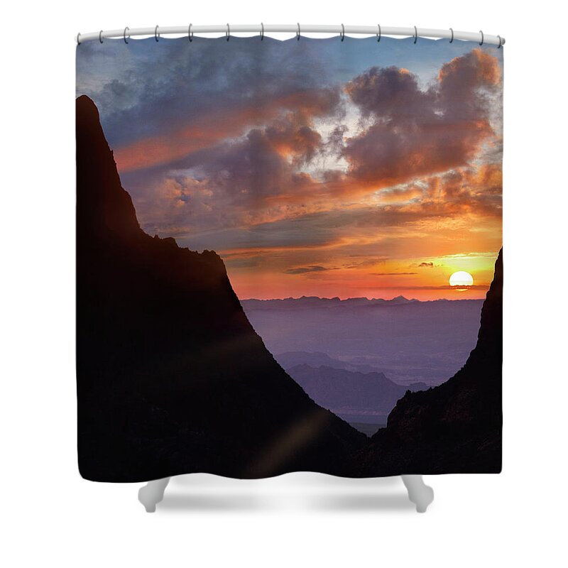 00544897 Shower Curtain featuring the photograph The Window At Sunset, Big Bend National Park, Texas by Tim Fitzharris