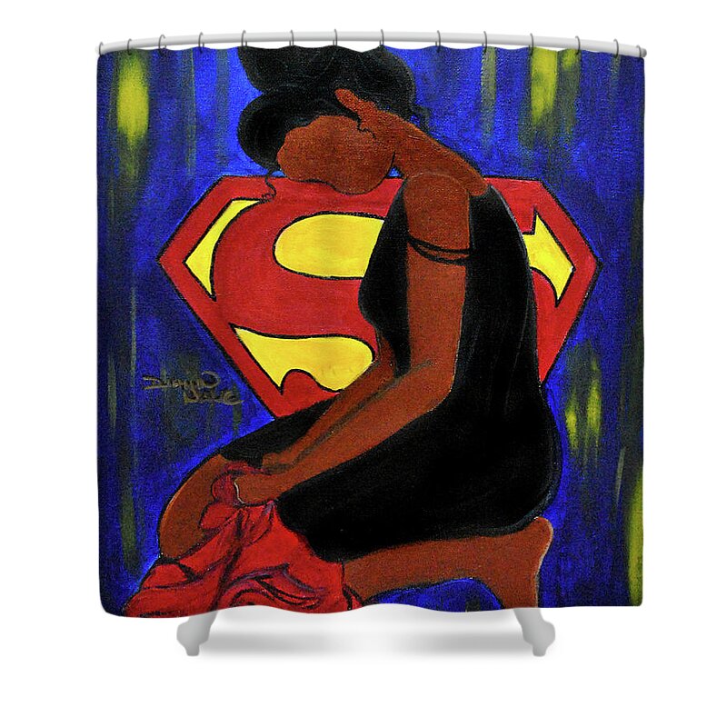 Superwoman Shower Curtain featuring the photograph This is STRENGTH by Diamin Nicole
