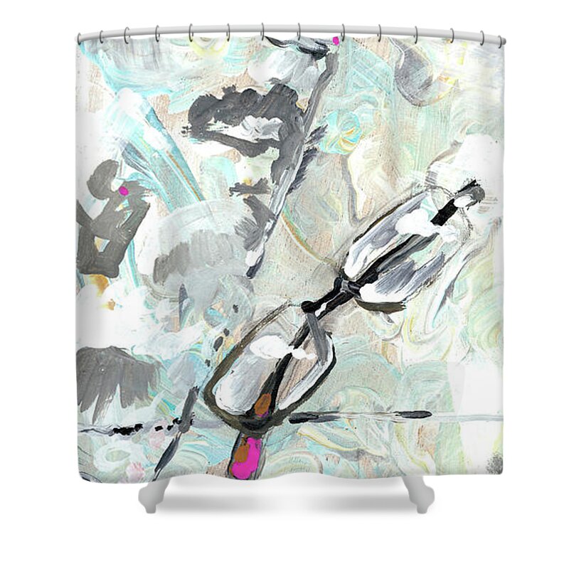 Still Life Shower Curtain featuring the painting This Is Why I Hate Needles by Joseph A Langley
