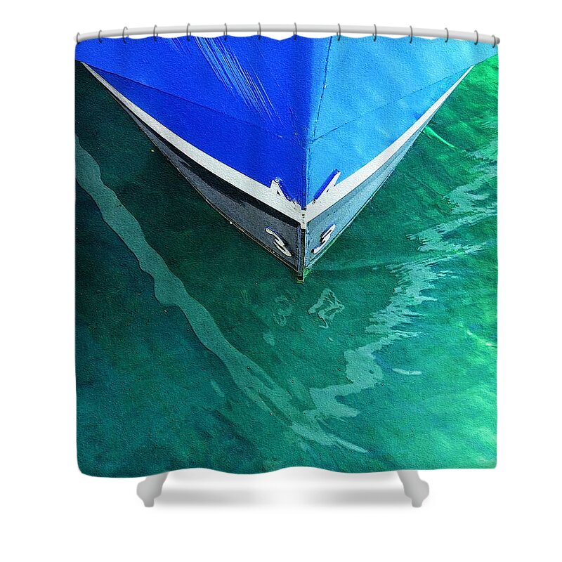 Blue Shower Curtain featuring the photograph Three at the Vee by Diana Rajala