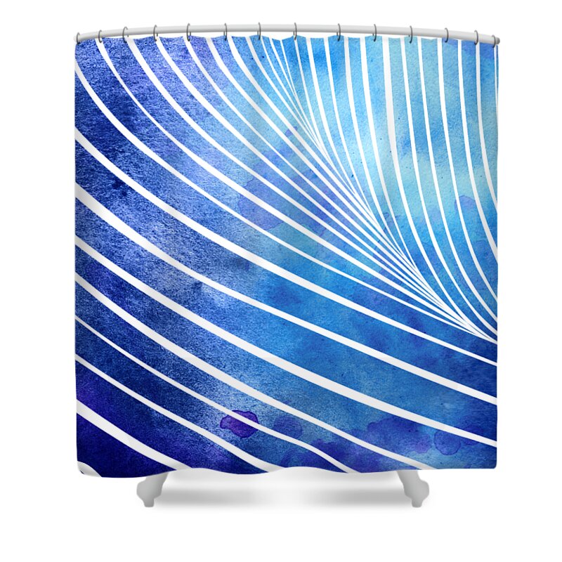 Swell Shower Curtain featuring the mixed media Tide XIV by Stevyn Llewellyn
