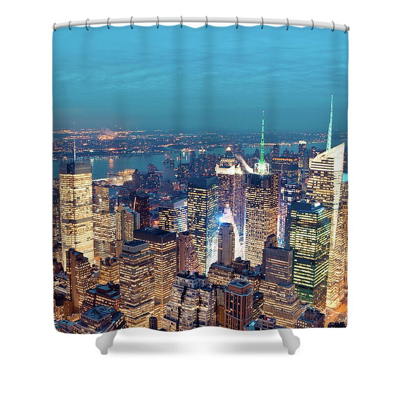 Downtown District Shower Curtain featuring the photograph Time Square, New York City by Pawel.gaul
