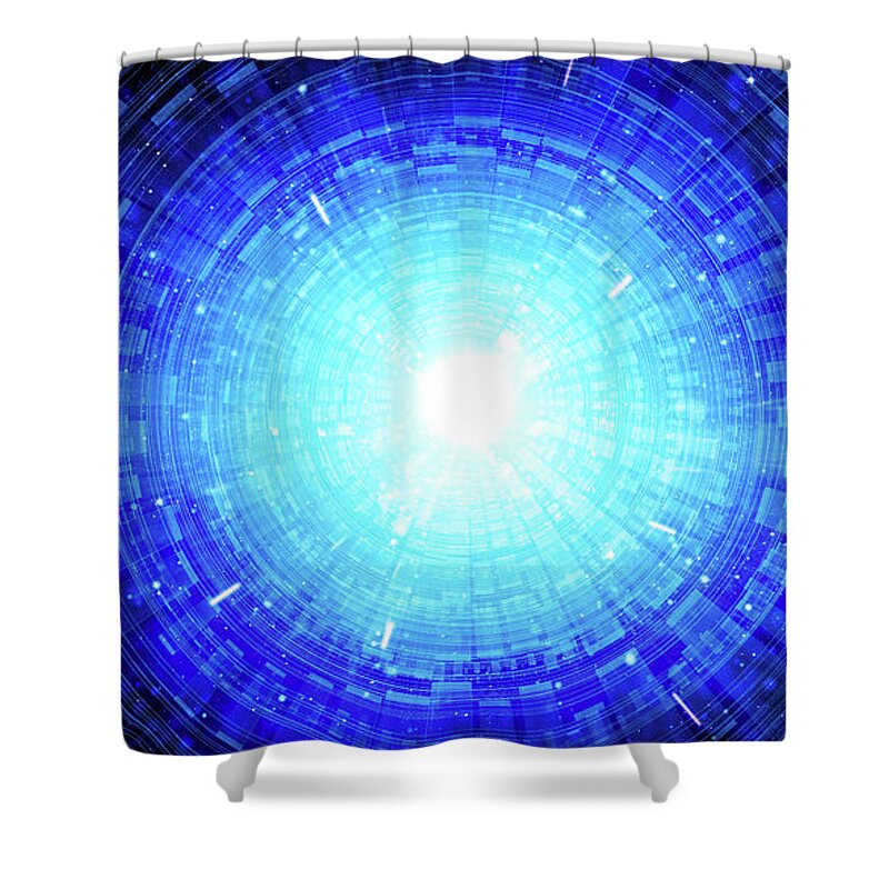 Art Shower Curtain featuring the photograph Time Travel Space by Brainmaster