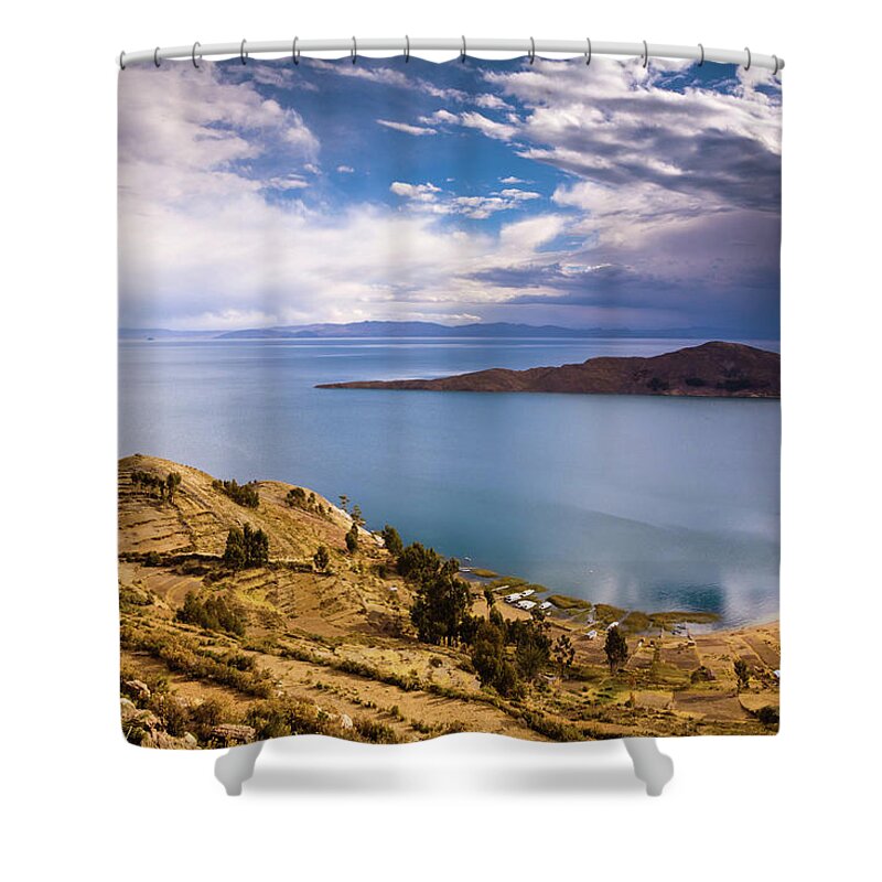 Tranquility Shower Curtain featuring the photograph Titicaca by Andras Jancsik