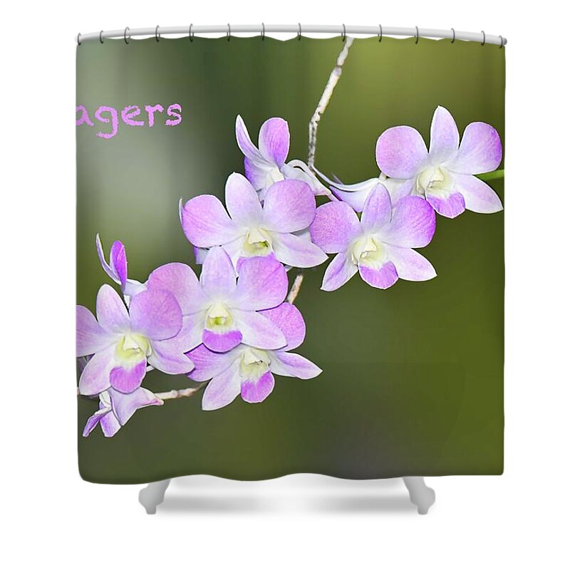 Title Slide Shower Curtain featuring the photograph Title Slide for Tanagers and Honeycreepers by Alan Lenk