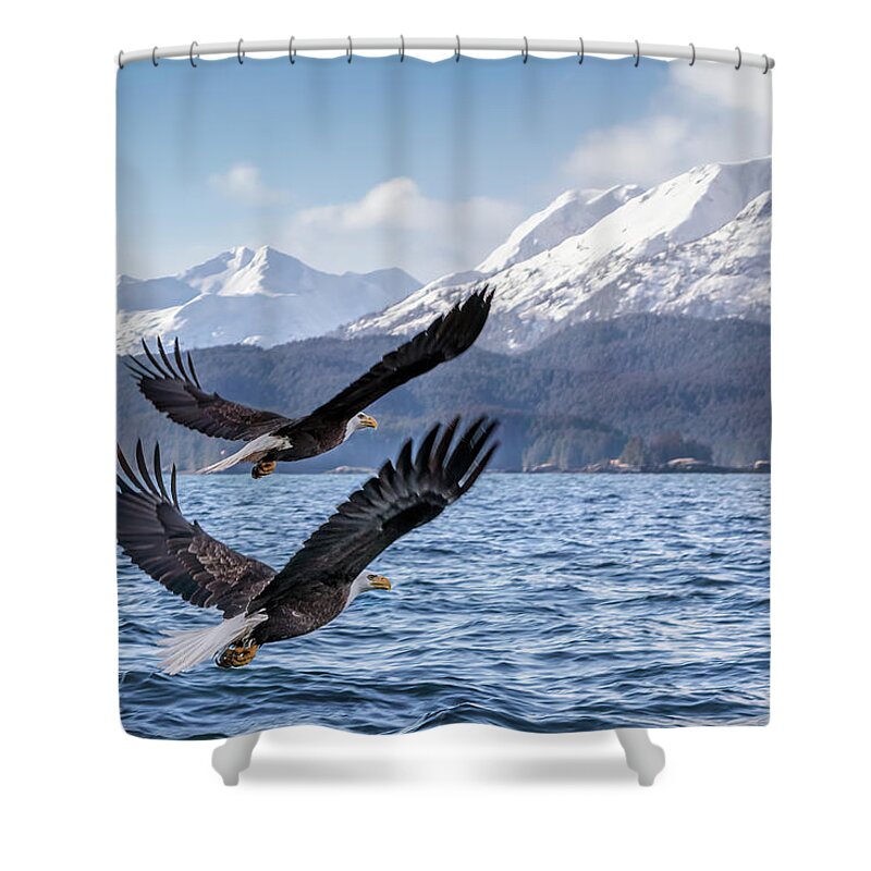 Alaska Shower Curtain featuring the photograph To the Hills... #2 by James Capo