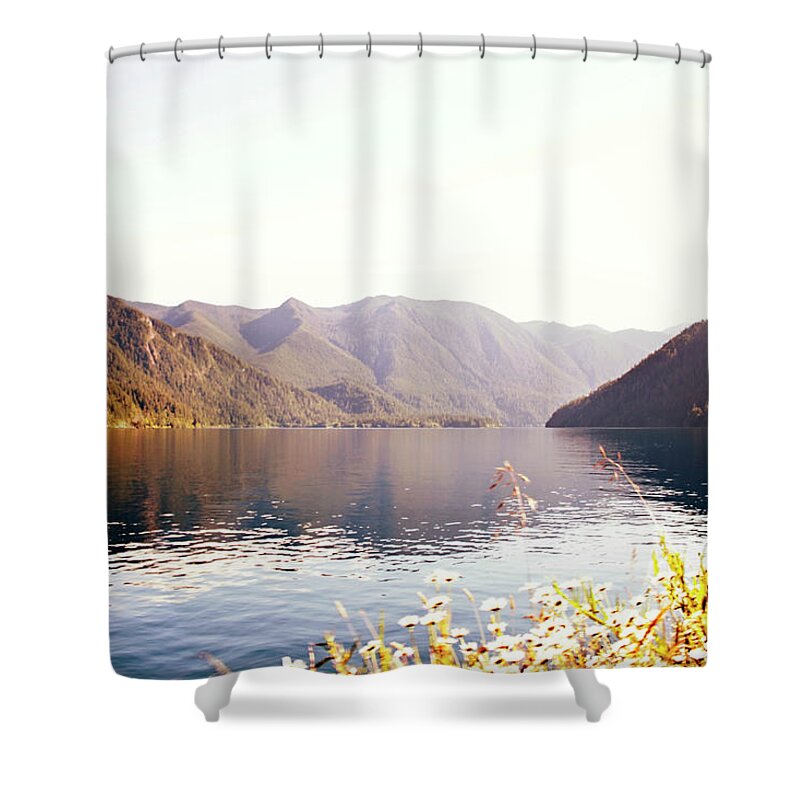 Scenics Shower Curtain featuring the photograph Tranquil Lake by Tanya Little