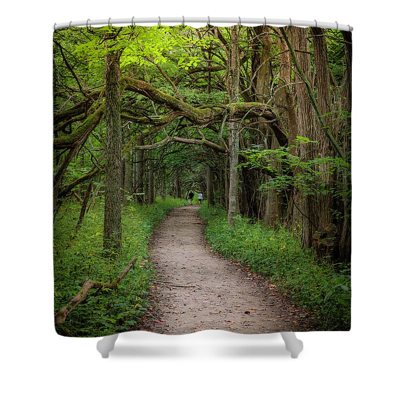 Woods Shower Curtain featuring the photograph Tranquil Stroll by Arthur Oleary