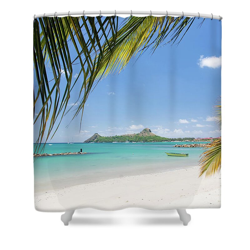Scenics Shower Curtain featuring the photograph Travel Destination - Pigeon Island St by Jaminwell