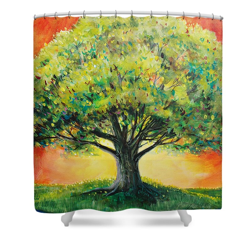 Tree Of Life Shower Curtain featuring the painting Tree of Life by Cynthia Westbrook