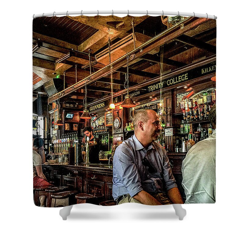 Irish Pub Shower Curtain featuring the photograph Trinity College by Joseph Yarbrough