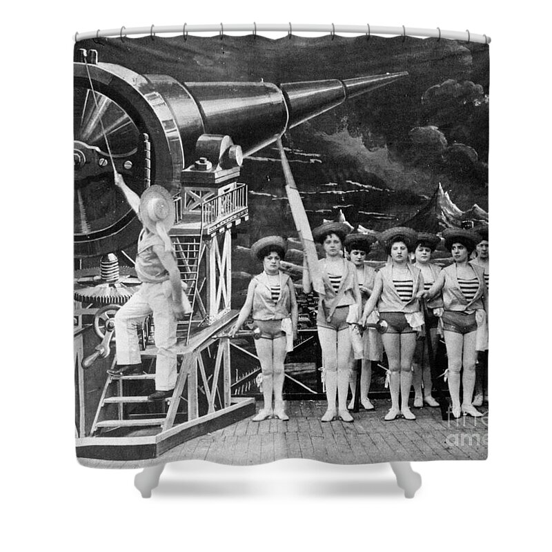 1902 Shower Curtain featuring the photograph Trip to the Moon by Granger