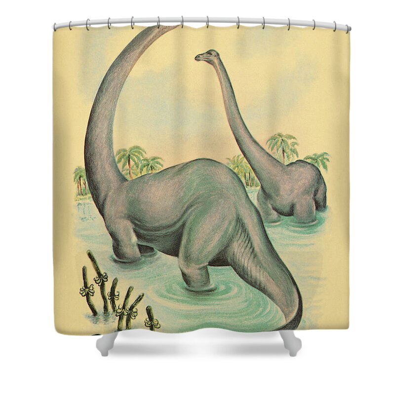 Brontosaurus Shower Curtains