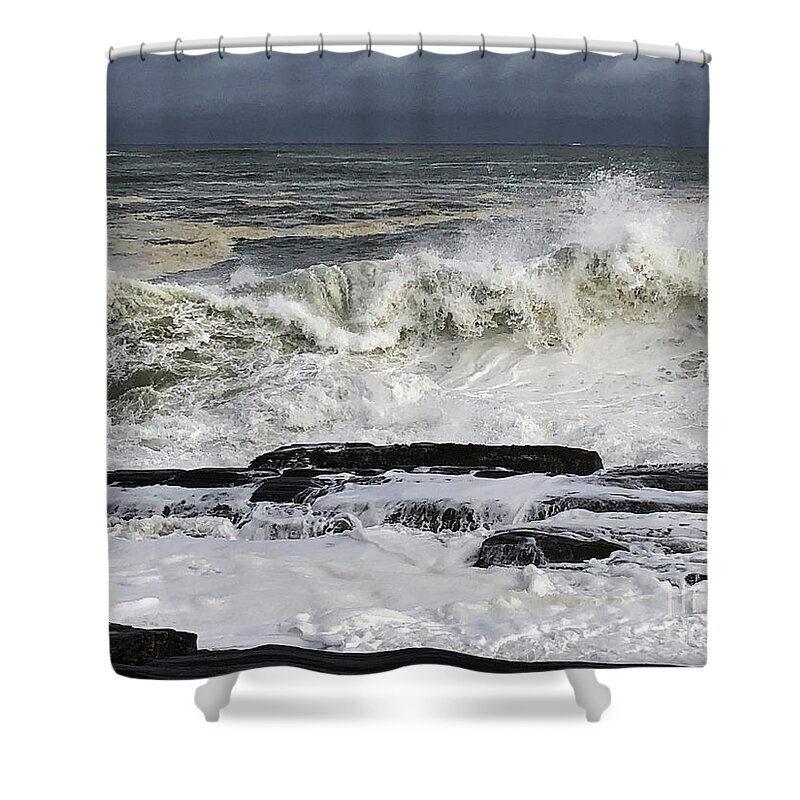 Two Lights State Park Shower Curtain featuring the photograph Two Lights State Park, Maine by Jeanette French