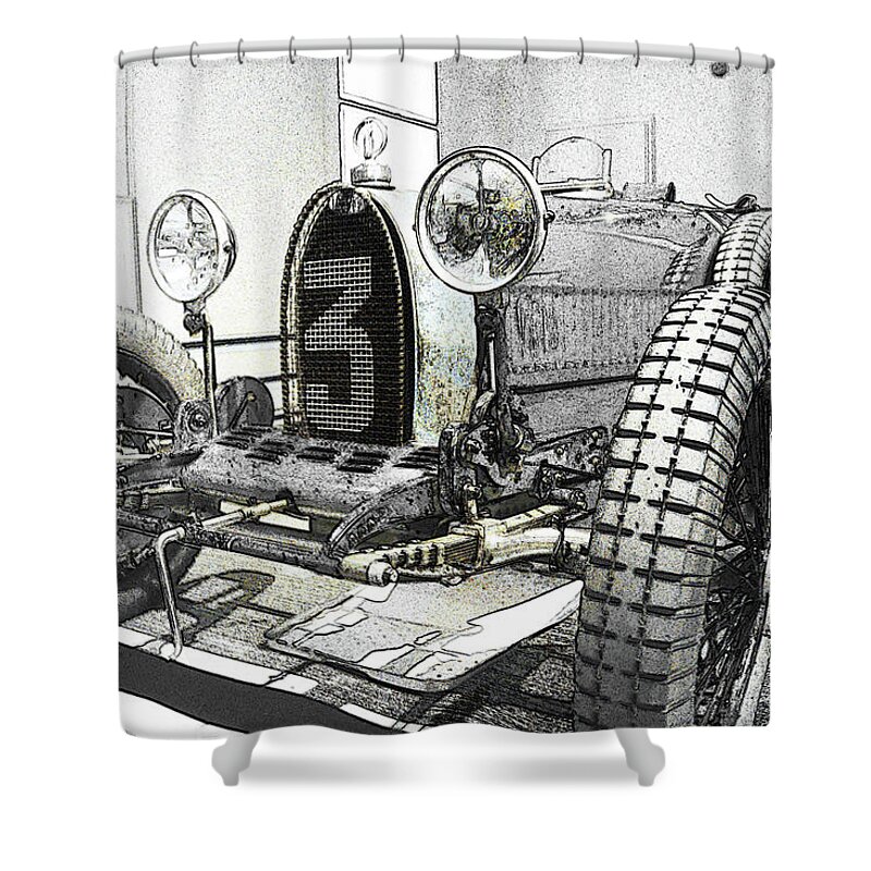 Cars Shower Curtain featuring the photograph Type 37 A by John Schneider