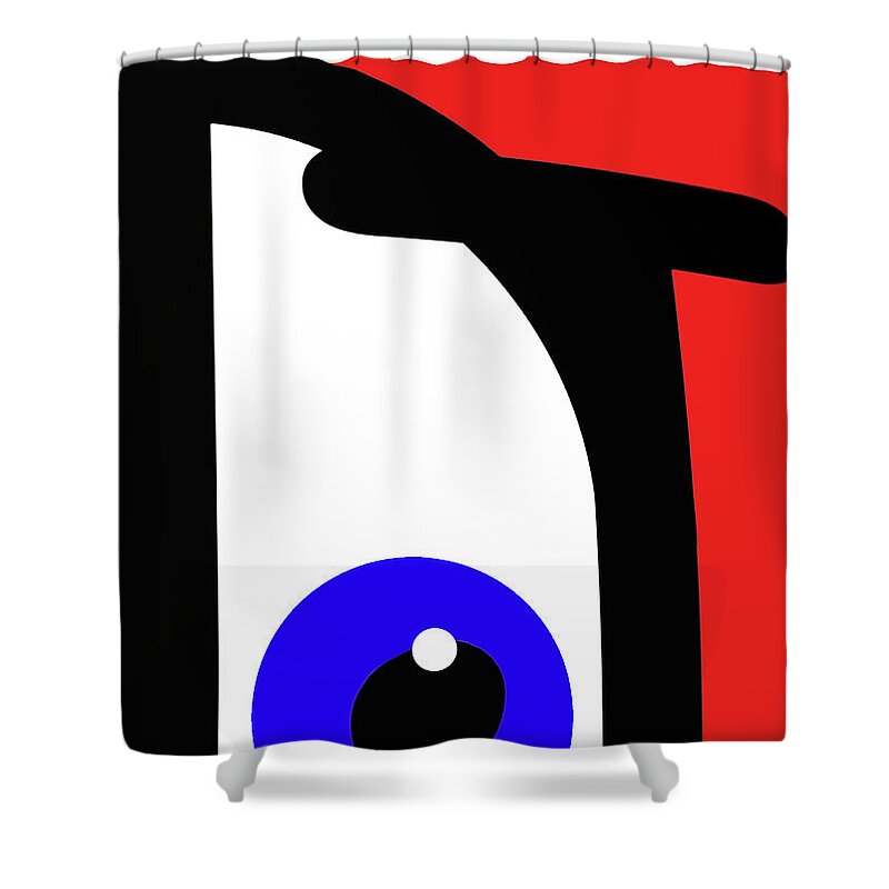 Ubabe Poster Shower Curtain featuring the digital art Ubabe French by Ubabe Style
