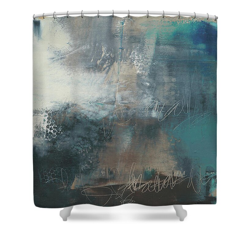 Abstract Shower Curtain featuring the painting Umbra IIi by Sue Jachimiec