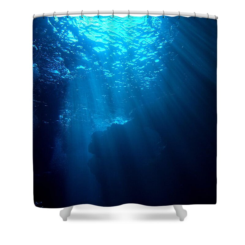 Tranquility Shower Curtain featuring the photograph Underwater Sunlight by Takau99