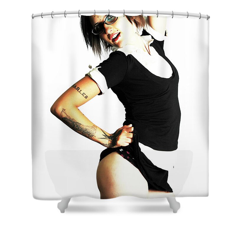 Girl Shower Curtain featuring the photograph Unleash One by Robert WK Clark