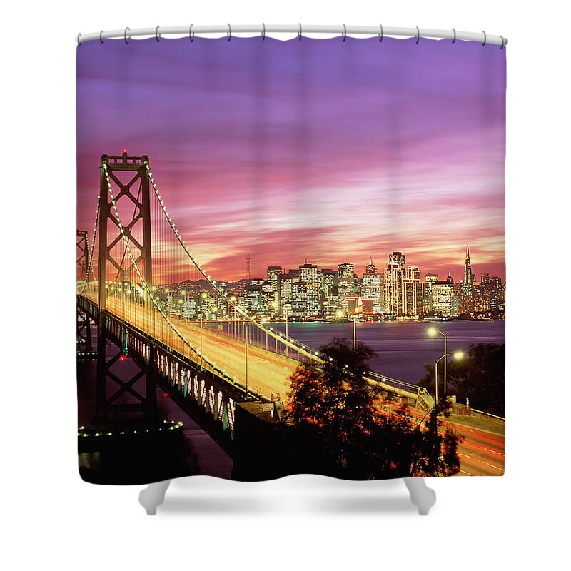 San Francisco Shower Curtain featuring the photograph Usa, California, San Francisco, Bay by Travelpix Ltd